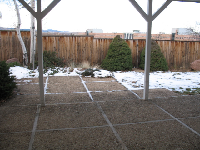 Back patio, from downstairs kitchen