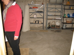 Downstairs storage room