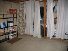 Downstairs storage room