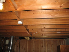 Ceiling of storage room
