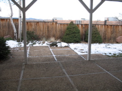 Back patio, from downstairs kitchen