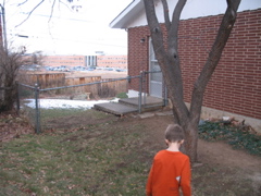 Left side of house