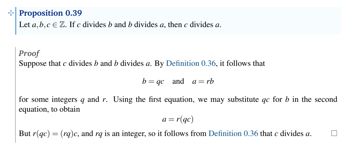 Proposition 0.39 from An Infinite Descent into Pure Mathematics