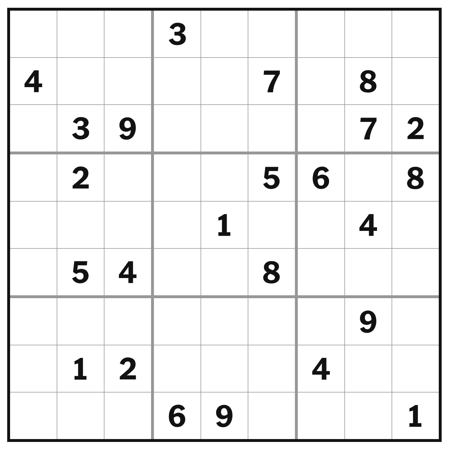 The New York Times medium Sudoku puzzle for August 21, 2026